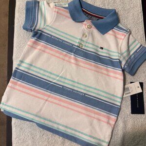 **NWT** TOMMY HILFIGER Pastel Stripe Infant Boys Polo Shirt